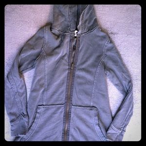 Free People Grey Tunic Hoodie